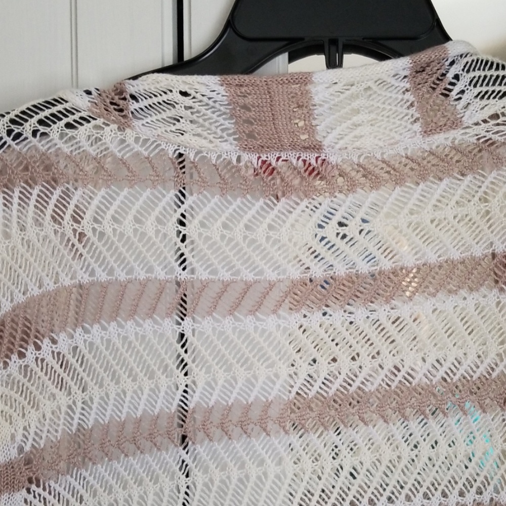 Tan and cream long sweater